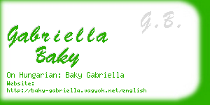 gabriella baky business card